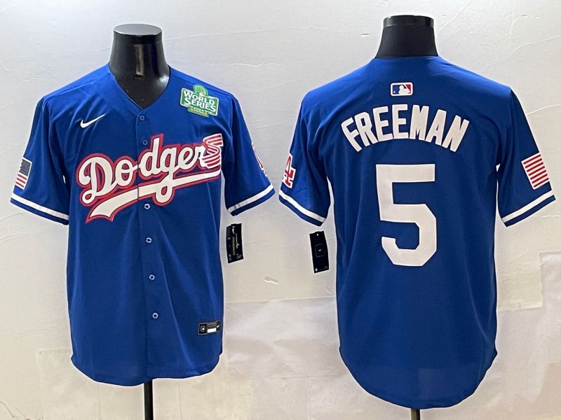 Men Los Angeles Dodgers #5 Freeman Blue Second generation Joint Name Nike 2025 MLB Jersey style 5->los angeles dodgers->MLB Jersey